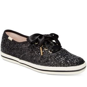 Kate Spade for Keds Black Glitter Size 7